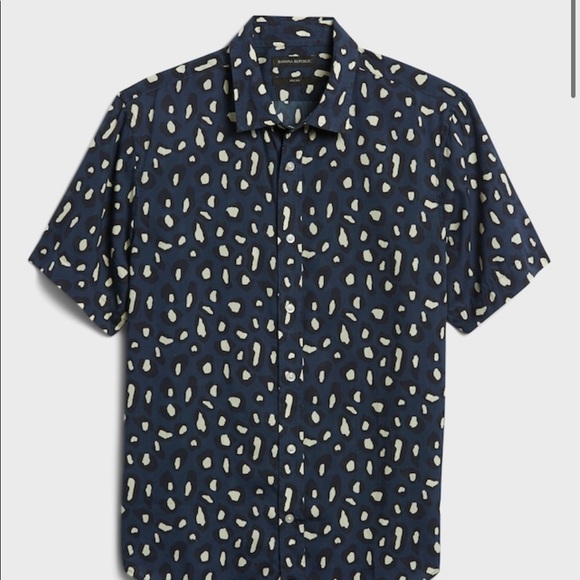 NWT Banana Republic Slim Short Sleeve Shirt - Picture 2 of 8